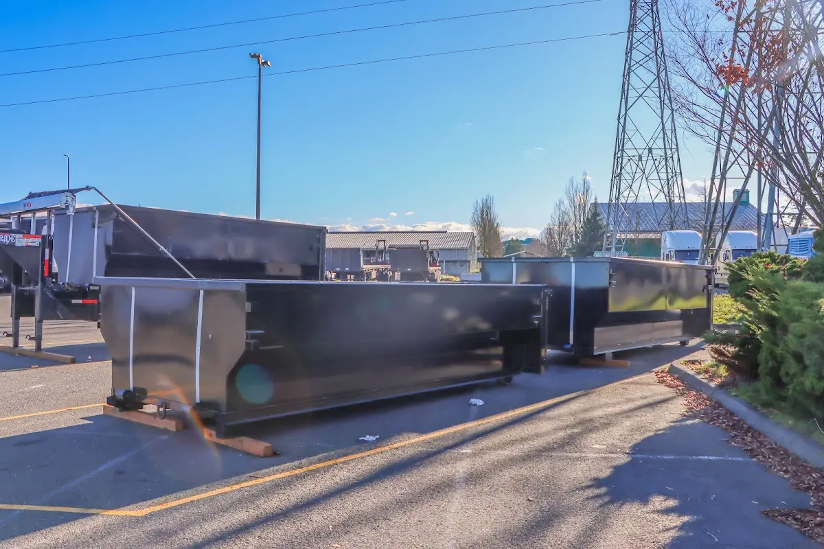 Roll-off dumpster ready for waste disposal at job site for Estate Cleanout Dumpster Rental in Broadalbin